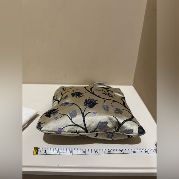 Prada 1997 Silk Champagne Floral Brocade Handbag - Picture 6 of 11